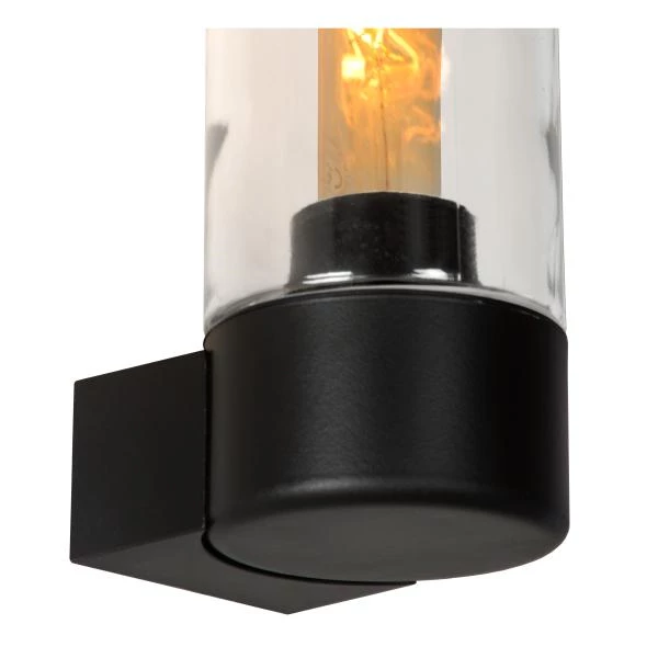 Lucide MICHA - Wall light Indoor/Outdoor - 1xE27 - IP44 - Black - detail 2